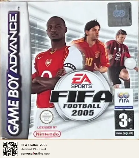 FIFA Football 2005 Game Boy Advance, PAL box front