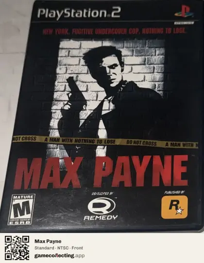 Max Payne PlayStation 2, NTSC box front