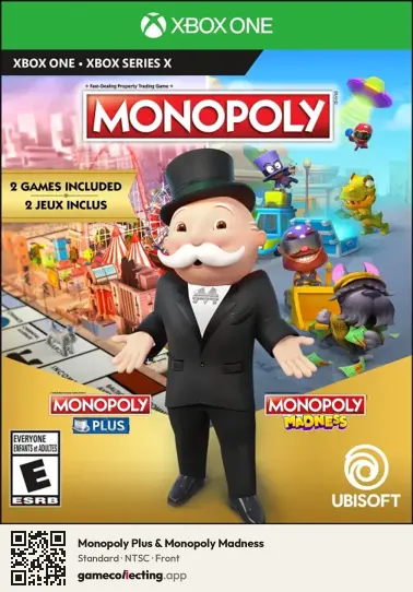 Monopoly Plus & Monopoly Madness Xbox One, NTSC box front