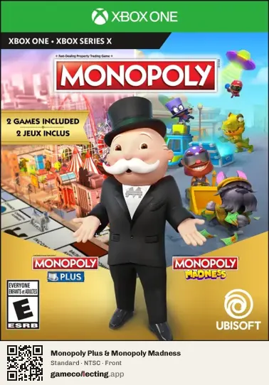 Monopoly Plus & Monopoly Madness Xbox One, NTSC box front