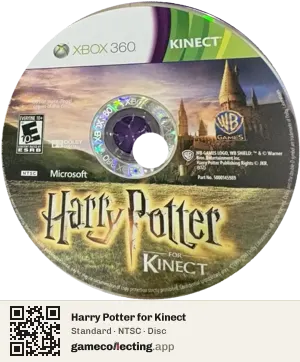 Harry Potter for Kinect Xbox 360, NTSC disc