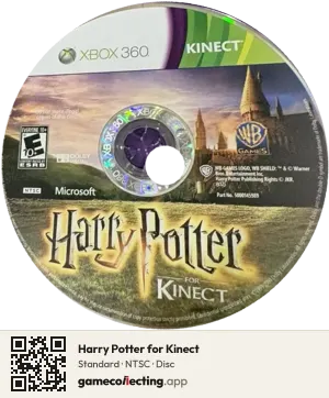Harry Potter for Kinect Xbox 360, NTSC disc