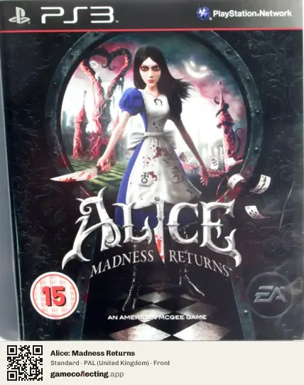 Alice: Madness Returns PlayStation 3, United Kingdom box front
