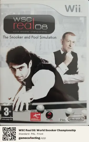 WSC Real 08: World Snooker Championship Nintendo Wii, PAL box front