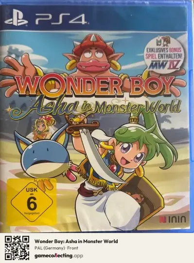 Wonder Boy: Asha in Monster World PlayStation 4, Germany box front