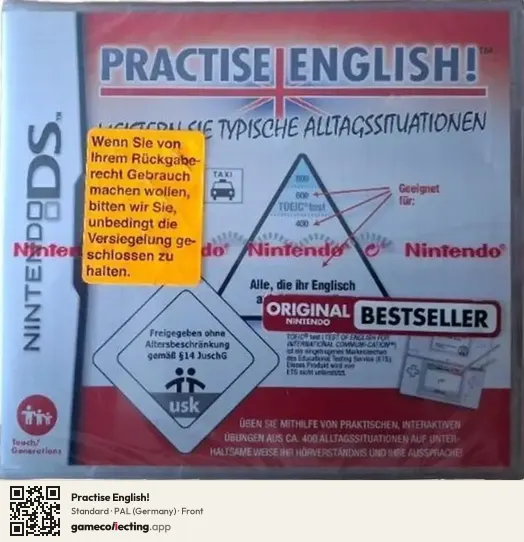 Practise English! Nintendo DS, Germany box front