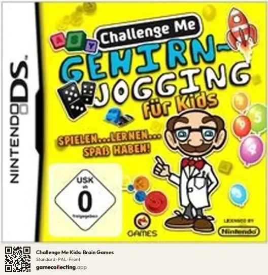 Challenge Me Kids: Brain Games Nintendo DS, PAL box front