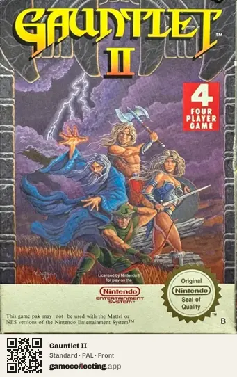 Gauntlet II Nintendo Entertainment System, PAL box front