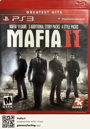 Mafia II PlayStation 3, NTSC box front