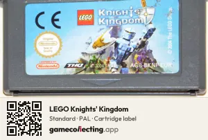 LEGO Knights' Kingdom Game Boy Advance, PAL cartridge label