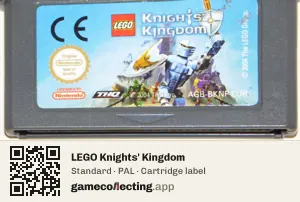 LEGO Knights' Kingdom Game Boy Advance, PAL cartridge label