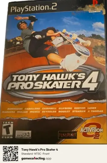 Tony Hawk's Pro Skater 4 PlayStation 2, NTSC box front