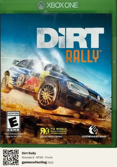 Dirt Rally Xbox One, NTSC box front