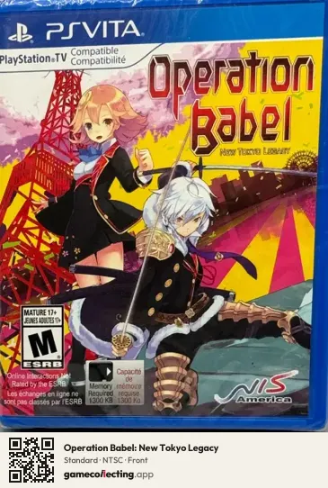 Operation Babel: New Tokyo Legacy PlayStation Vita, NTSC box front