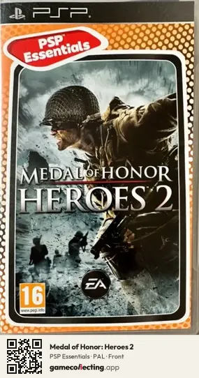 Medal of Honor: Heroes 2 PlayStation Portable, PAL box front