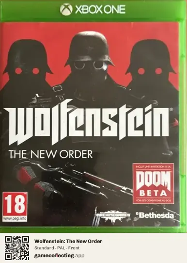 Wolfenstein: The New Order Xbox One, PAL box front