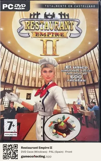 Restaurant Empire II Computer, Spain box front