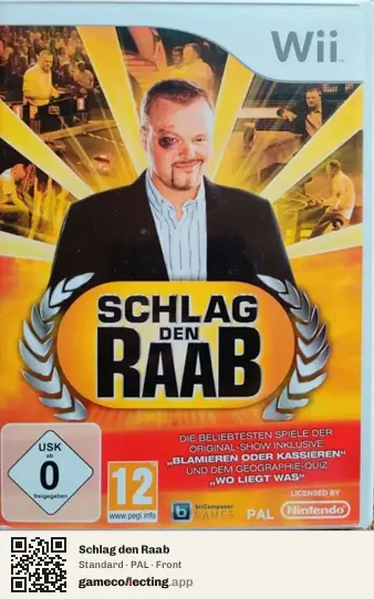 Schlag den Raab Nintendo Wii, PAL box front