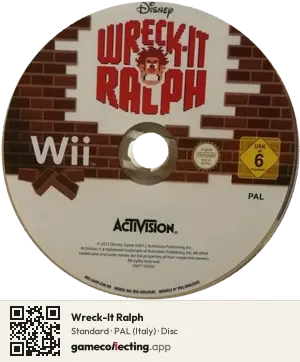 Wreck-It Ralph Nintendo Wii, PAL disc