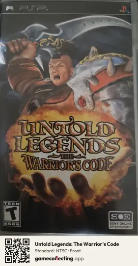 Untold Legends: The Warrior's Code PlayStation Portable, NTSC box front