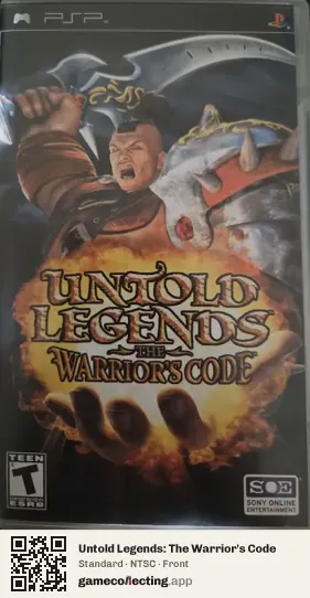 Untold Legends: The Warrior's Code PlayStation Portable, NTSC box front