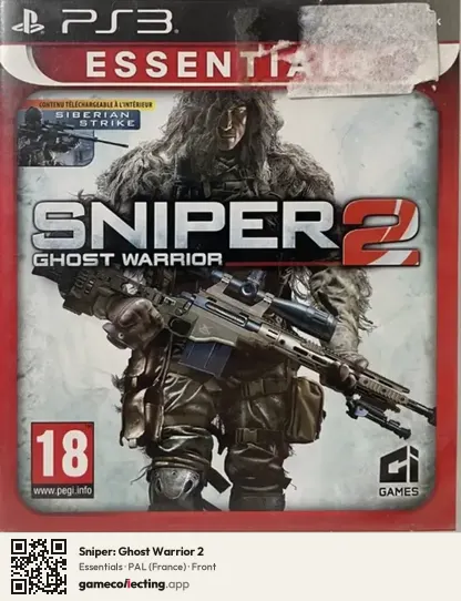 Sniper: Ghost Warrior 2 PlayStation 3, France box front