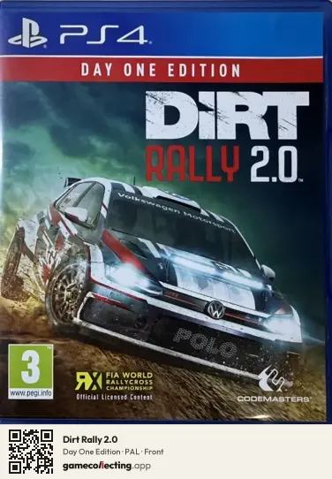 Dirt Rally 2.0 PlayStation 4, PAL box front