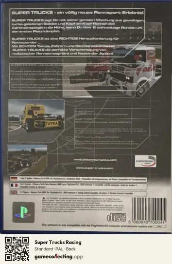 Super Trucks Racing PlayStation 2, PAL box back