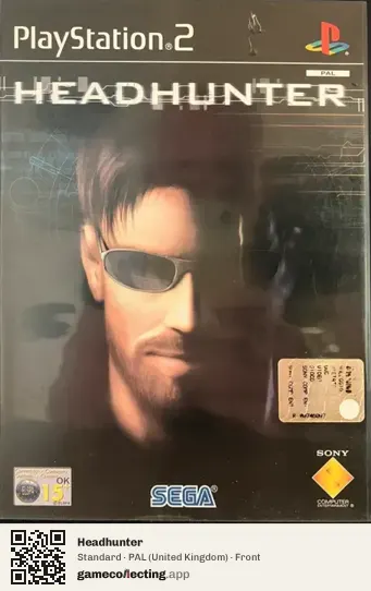 Headhunter PlayStation 2, United Kingdom box front
