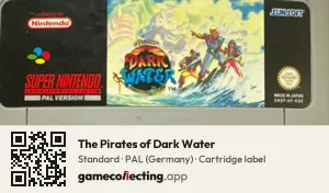 The Pirates of Dark Water Super Nintendo Entertainment System, PAL cartridge label