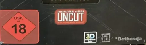 Doom 3: BFG Edition, the USK square on its front