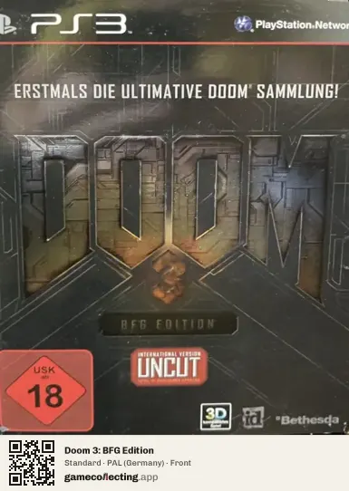 Doom 3: BFG Edition PlayStation 3, Germany box front