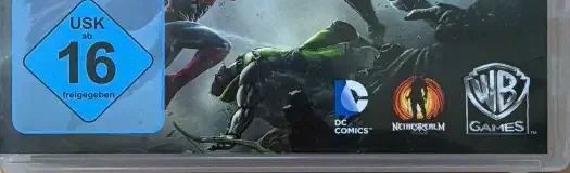 Injustice: Gods Among Us, the USK square on its front