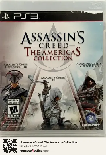 Assassin's Creed: The Americas Collection PlayStation 3, NTSC box front