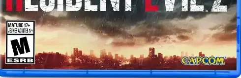 Resident Evil 2, the ESRB box on its front
