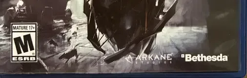 Dishonored, the ESRB box on its front