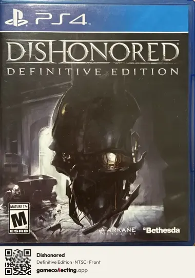 Dishonored PlayStation 4, NTSC box front