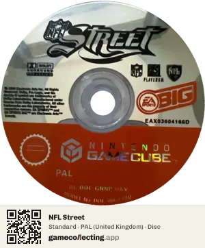 NFL Street Nintendo GameCube, PAL disc