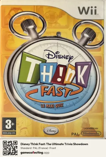 Disney Th!nk Fast: The Ultimate Trivia Showdown Nintendo Wii, France box front