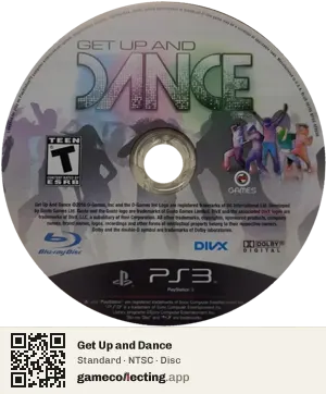 Get Up and Dance PlayStation 3, NTSC disc