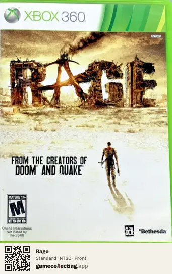 Rage Xbox 360, NTSC box front