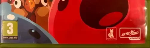 Slime Rancher, the PEGI square on its front