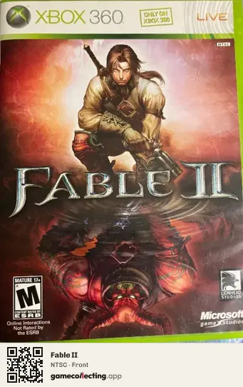 Fable II Xbox 360, NTSC box front