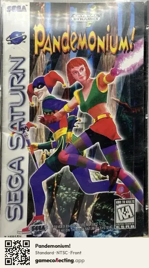 Pandemonium! Sega Saturn, NTSC box front