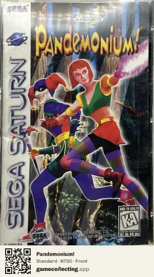 Pandemonium! Sega Saturn, NTSC box front