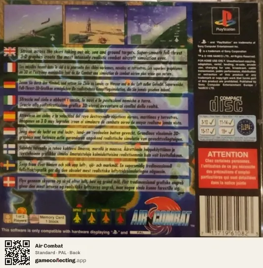 Air Combat PlayStation, PAL box back