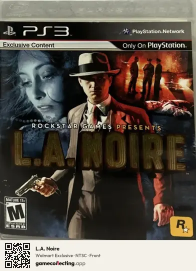 L.A. Noire PlayStation 3, NTSC box front