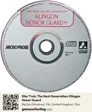 Star Trek: The Next Generation: Klingon Honor Guard Computer, PAL disc