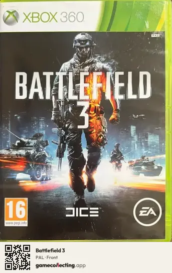 Battlefield 3 Xbox 360, PAL box front