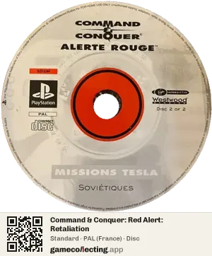 Command & Conquer: Red Alert: Retaliation PlayStation, PAL disc